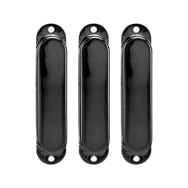 Guitar Pickup Cover, Good Match Copper 3pcs Standard Design Electric Guitar Single Coil Pickup Cover For Replacement Black