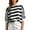 Black, variant on Plebaso Women's Striped Sweatshirts Color Block Long Sleeve Crew Neck Pullover Tops Womens Clothes