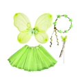 thumbnail image 4 of Conjunto de disfraz de hada para niñas, ideal para cosplay infantil y fiestas de disfraces de carnaval. Verde, 4 of 9