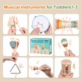 thumbnail image 4 of Set de instrumentos musicales Uhqajd Montessori Wooden Toys Baby, 4 of 7