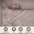 thumbnail image 3 of Superior Wisteria Floral Cotton Bath Towels, Set of 4, Frappe Brown, 3 of 8