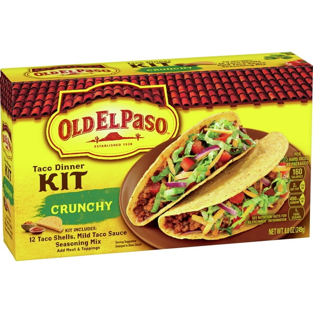 Old El Paso Taco Dinner Kit, Crunchy, 8.8 oz
