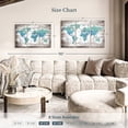 thumbnail image 4 of Elephant Stock Aged World Map Xxx Wall Art - Horizontal Multi Panel Canvas - Living Room Wall Decor - Education Multi Panel - White And Blue Decor - 45" x 28", 4 of 8