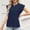 Navy, variant on Summer Boho Knitwear Top For Women Cap Sleeve Crewneck Crochet Pattern Lightweight Airy Casual Pullover