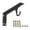 Black, variant on Heavy-duty wall-mounted wardrobe rod support bracket Heavy Duty Wall Mounted Closet Rod Support Brackets With Hooks 16 Inch Black Metal Shelf,White,4.72