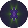 thumbnail image 1 of Ahgly Company Indoor Round Patterned Blue Novelty Area Rugs, 4' Round, 1 of 6
