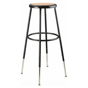 30.5"-38.5" Height Adjustable Heavy Duty Steel Stool - Black