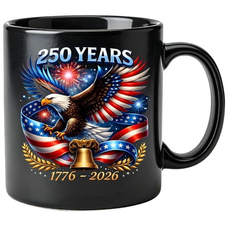 NH2 Creative 250 Anniversary USA Coffee Mug – Patriotic Eagle, 250th Anniversary Mug, American Eagle Ceramic Mug, America Mug 11 oz with Handle