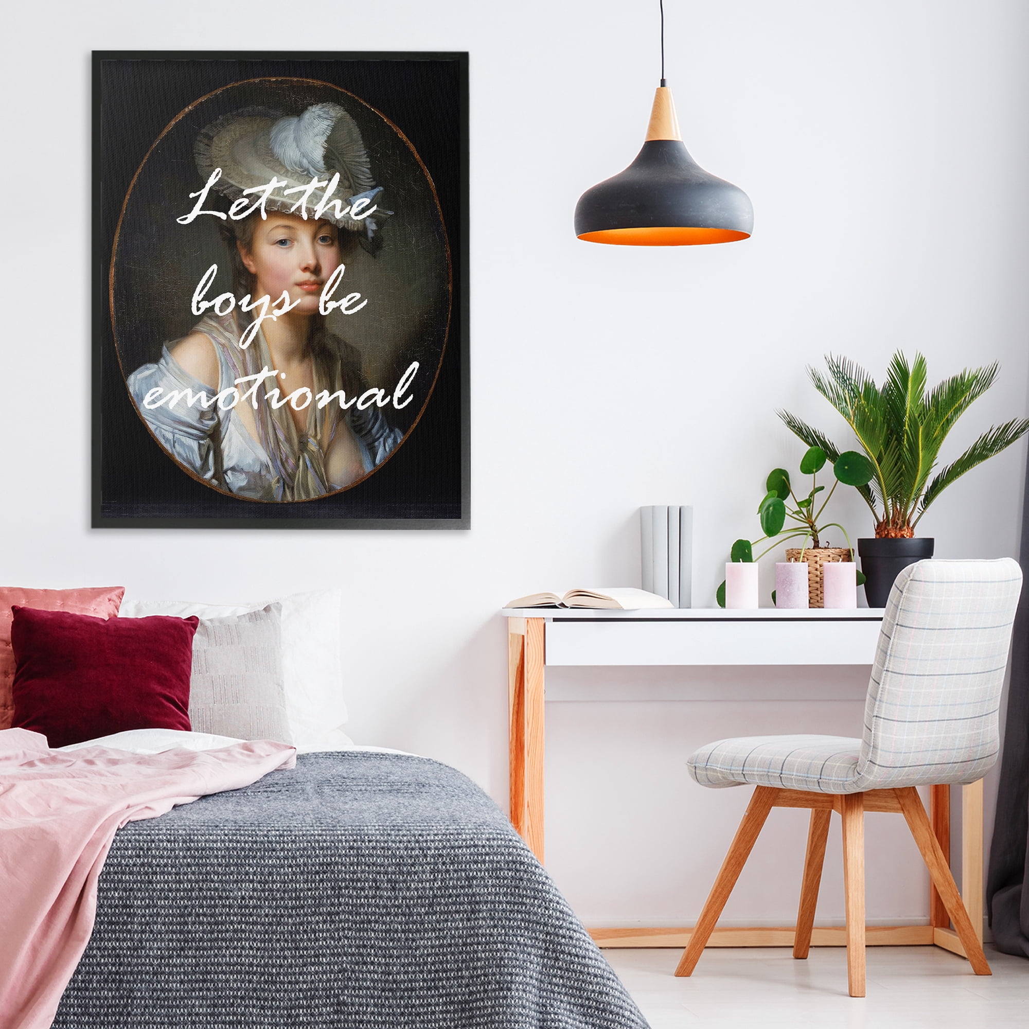 Stupell Industries Let The Boys Be Emotional Black Framed Giclee Art, design by Tina LeCour