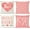 Pink, variant on Pink Valentine''s Day Pillow Covers 18X18 Set of 4 Grey Stripes Heart I Love You for Valentines Day Decor Outdoor Valentine Decorative Throw Pillows Cushion Case Decorations for Couch