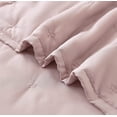 thumbnail image 5 of Chezmoi Collection Milo 3-Piece Soft Cooling Bamboo Fiber Cross-Stitch Quilted Coverlet Set (King, Woodrose), 5 of 9