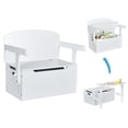 thumbnail image 1 of Costway 3-in-1 Kids Convertible Storage Bench Wood Activity Table and Chair Set, 1 of 10