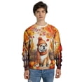 thumbnail image 4 of Happy Thanksgiving Bulldog Give Thanks Fall Beanie Scarf Welcome All Over Print 3D Sweatshirt Unisex Merch Dog Lover Gifts Idea - 00020, 4 of 6