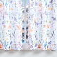 thumbnail image 5 of Fragrantex Purple Floral Rod Pocket Sheer Curtains, 28” x 45” (2 Panels), 5 of 5