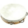 Trophy Tambourines with Non-Replaceable Skin Head, 6" Single Row