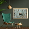 thumbnail image 2 of Rustic Wall Art with Frame, European with Rusty Old Door Knocker Gothic Medieval Times Spanish Style, Printed Fabric Poster for Bathroom Living Room, 35" x 23", Turquoise, by Ambesonne, 2 of 2
