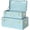 Blue, variant on CHOCSTAY Set of 2 Decorative Metal Trunks, Storage Chests & Boxes with Lock Hole and Handle, 23.8X14.2X9.5 Inches (White)