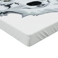 thumbnail image 2 of Ambesonne Tattoo Fitted Sheet, Tibal Wild Wolf Tattoo, Full Size, White and Black, 2 of 3