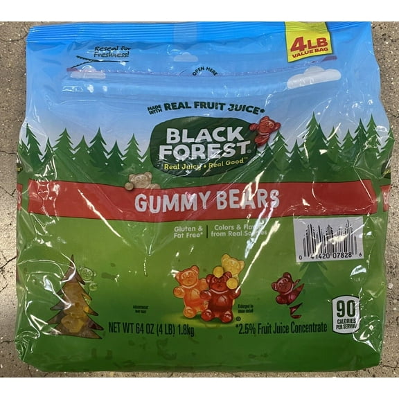 Black Forest Gummy Bears Candy Bulk Gummi Gummies Candies 4 LB Bag Free Ship