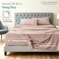 thumbnail image 4 of Casa Platino Full Size Bedding Sets – 100% Egyptian Cotton Soft Bed Sheets, Premium Hotel Comfort 15,” Fitted Sheet, Easy Care – Sepia Rose, 4 of 8