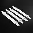thumbnail image 3 of 8 Pcs Home White Elastic Mattress Bed Sheet Grippers Clips, 3 of 4