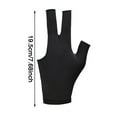 thumbnail image 2 of Pool Cue Billiard Glove - Fits Either Hand - One Size fits All -Snooker Shooter Cue Pool Gloves Left Hand Open 3 Finger Glove, (Black) 7.68Inches, 2 of 7