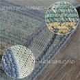 thumbnail image 2 of VHC Brands Jolie Farmhouse 11.5"x17.5" Accent Rug Blue Recycled Plastic (PET) Striped Water-Resistant Bone Shape Floor Decor, 2 of 6
