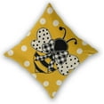 thumbnail image 2 of Summer Pillow Covers 18x18 Set of 2, Bumble bee Polka Dots Outdoor Decorative Throw Pillow Covers Yellow Honey Bee Holiday Cushion Case Linen Square Decor for Home Couch Sofa., 2 of 6