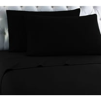 Empire Home Heavy Winter Flannel 100% Cotton Sheet set Fitted Flat Pillow Cases Deep Pocket - Black - California King