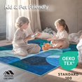 thumbnail image 4 of ODIKA 4'x6' Machine Washable Non-Slip Area Rug, Abstract Brushstroke Lattice with Layered Contour Lines High Traffic Rug, Blue, 252205, 4 of 7