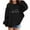 Black, variant on Bnwani Hoodies Girls Crew Neck Long Sleeve Pockets Short Sweatshirt Hearts Graphic Printed Tops Pullover