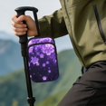 thumbnail image 4 of COEQINE Forearm Crutch Accesories Walking Stick Bag Purple Cherry Blossom Elbow Crutch Pouch, Cane Attachment, with Multiple Pockets, Phone Holder, for Adults Women Men, 4 of 7