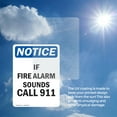 thumbnail image 6 of (2 Pack) If Fire Alarm Sounds Call 911 OSHA Notice Sign 18 Inch X 24 Inch Vinyl Label Decal Sticker Weather Resistant, UV Protected for Workplace, Business, and Construction Site, Made, 6 of 7