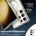 thumbnail image 3 of for Samsung Galaxy S24 Ultra Case with Magnetic Invisible Ring Stand, Compatible with MagSafe,  Drop Protection Clear S24 Ultra Phone Case for Men and Women, 3 of 7
