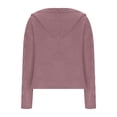 thumbnail image 5 of SuTry Womens Tops Slim Cropped Cardigan Fall Winter Soft Knit Long Sleeve Solid Color Casual Fashion Outerwear Sweater(Pink#1,S), 5 of 6