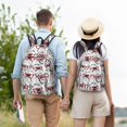 thumbnail image 4 of Bingfone Monkey Print Canvas College Laptop Backpack, Large Capacity Lightweight College Bookbag Casual Daypack-Small, 4 of 5