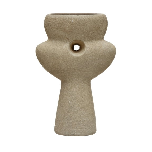 Bloomingville Terra-cotta Sculptural Vase, Natural Sand Finish
