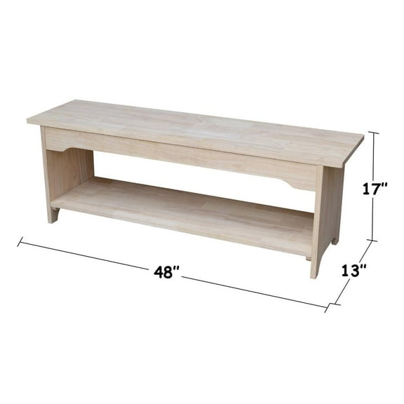International Concepts Brookstone Trestle Bench