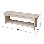 International Concepts Brookstone Trestle Bench