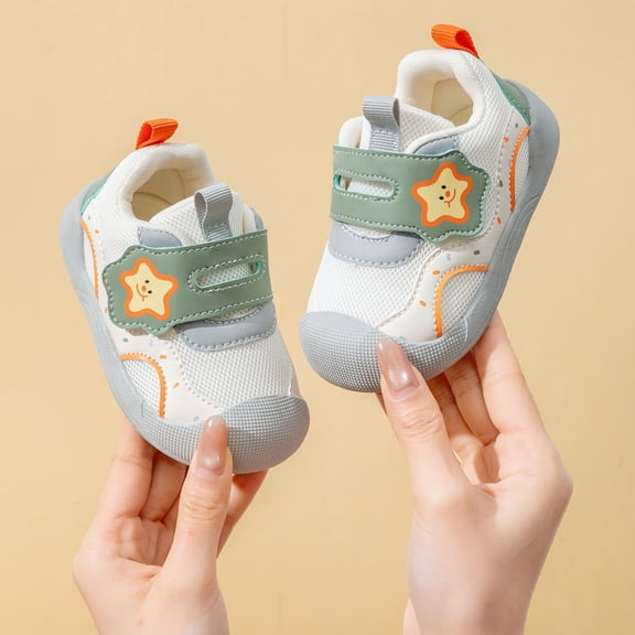 ZHOGXU Toddlers Infant Boys Girls Sneakers Non Slip Soft Sole Mesh Breathable Lightweight Sports Shoes For Casual Daily Wear,Green,6-9 Months