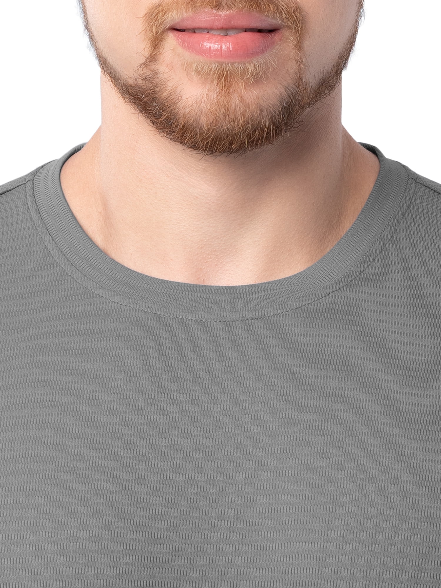 Athletic Works Men's and Big Men's Core Linear Mesh Active Short Sleeve Tee, Sizes S-3XL
