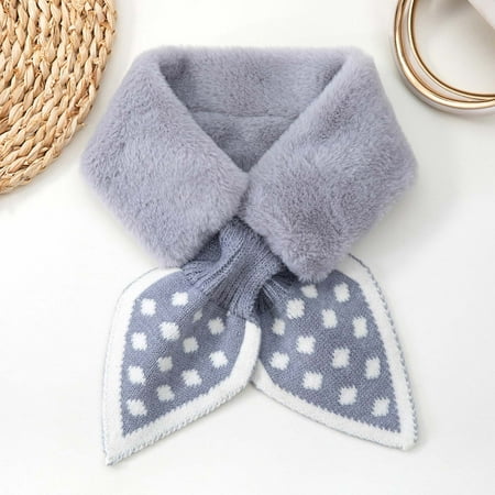 

Yoslce scarves silk scarf All-match Thick Plush Towel Cute Lady Fashion Winter Plush Scarf Jacket Lady Scarf Warm Bib