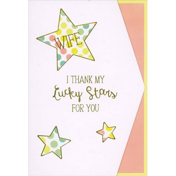 Pictura Thank My Lucky Stars Die Cut Wedding Anniversary Card for Wife