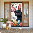 thumbnail image 6 of Bunny Design Easter Banner Colorful Eggs Happy Easter Display Floral Cross Spring Flowers Easter Party Backdrop for Easter Party Church Event Spring Celebration, 6 of 9