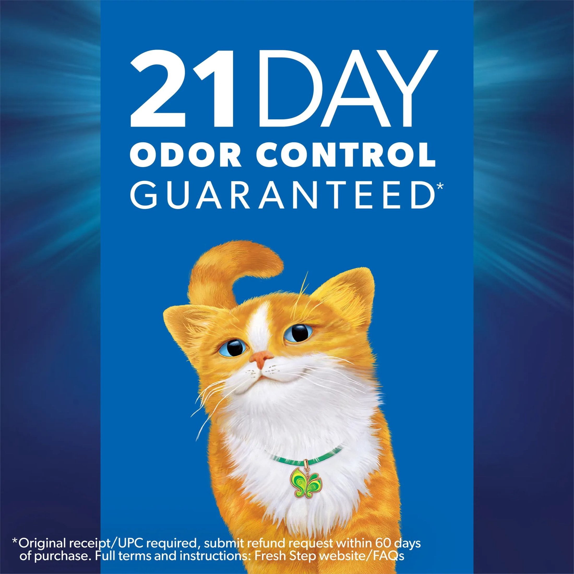 Fresh Step Clean Paws Cat Litter, Low-Tracking Clumping Litter With Febreze and Gain, 22.5 lbs