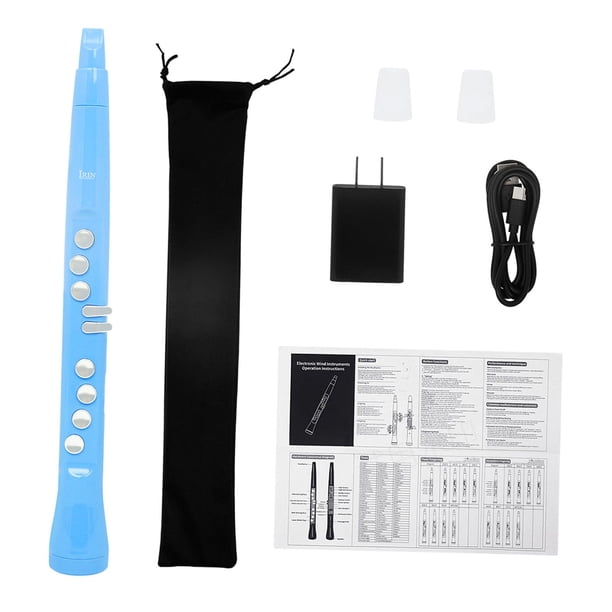 Instrumento musical de viento Saxofón de bolsillo Sunnimix 99 tonos Mini saxofón para principiantes Azul