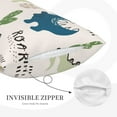 thumbnail image 5 of Naloa Childish Dinosaur Pillowcase, Throw Pillowcase, Wrinkle-Free, Stain-Resistant with Hidden Zipper for Bedroom Sofa - 16"x24", 5 of 9