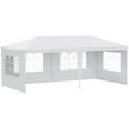 thumbnail image 3 of Outsunny Large 10' x 20' Party Tent, Events Shelter Canopy Gazebo with 4 Removable Side Walls for Weddings, Picnic, White, 3 of 10