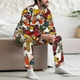 thumbnail image 7 of Pofeuu Retro Floral Butterfly Print Men's Long Sleeve Pajama Set Pijamas Para Hombres Pijamas Para Hombres Mens Pajamas Set-Large, 7 of 7