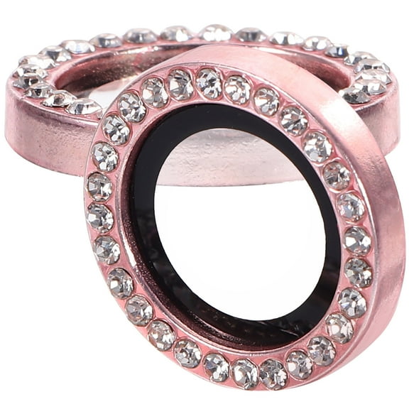 Pink Phone Camera Lens Protectors with Tempered Glass Cover for Phone 2 Pieces